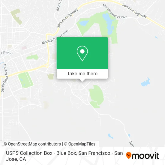 Mapa de USPS Collection Box - Blue Box