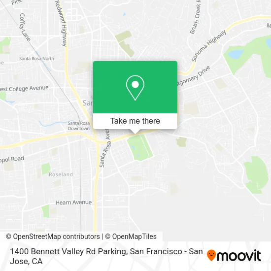 Mapa de 1400 Bennett Valley Rd Parking
