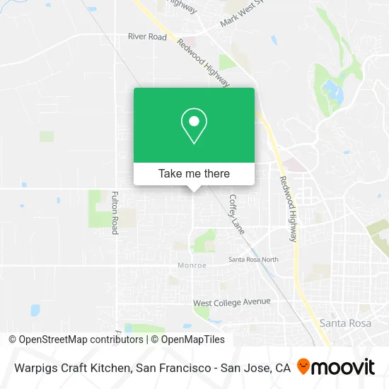 Mapa de Warpigs Craft Kitchen