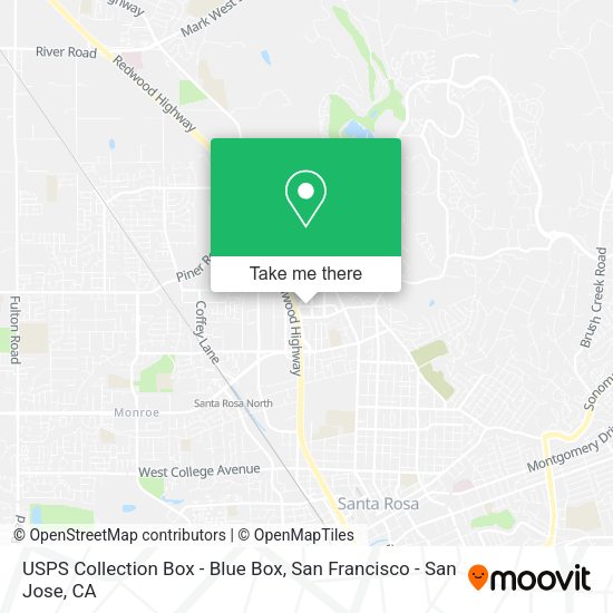 USPS Collection Box - Blue Box map
