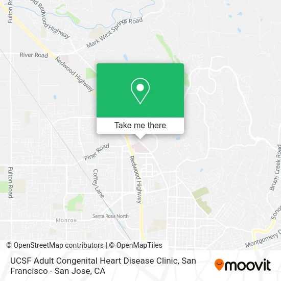Mapa de UCSF Adult Congenital Heart Disease Clinic