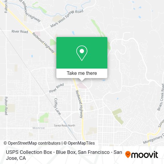USPS Collection Box - Blue Box map