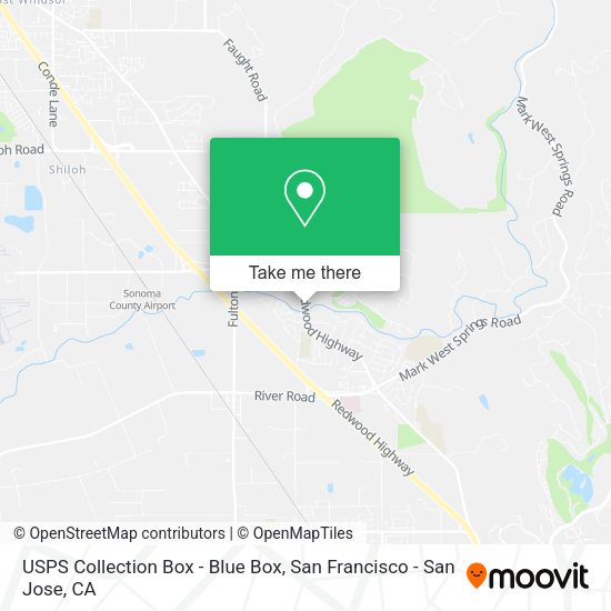 USPS Collection Box - Blue Box map