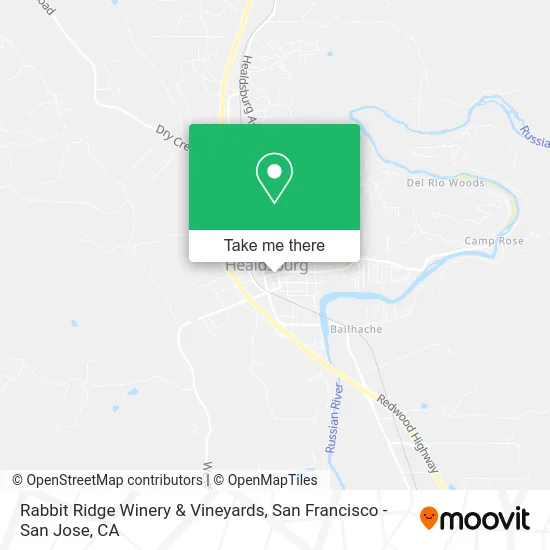 Rabbit Ridge Winery & Vineyards map