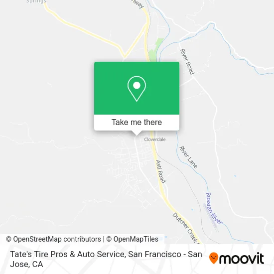 Tate's Tire Pros & Auto Service map