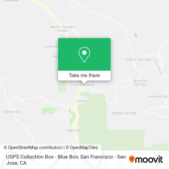 USPS Collection Box - Blue Box map