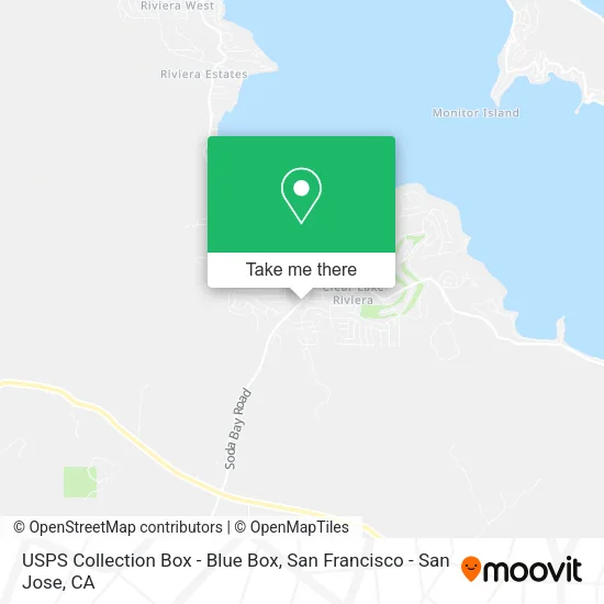 USPS Collection Box - Blue Box map
