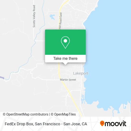 FedEx Drop Box map