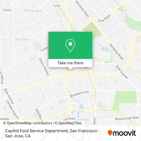 Capitol Ford Service Department map
