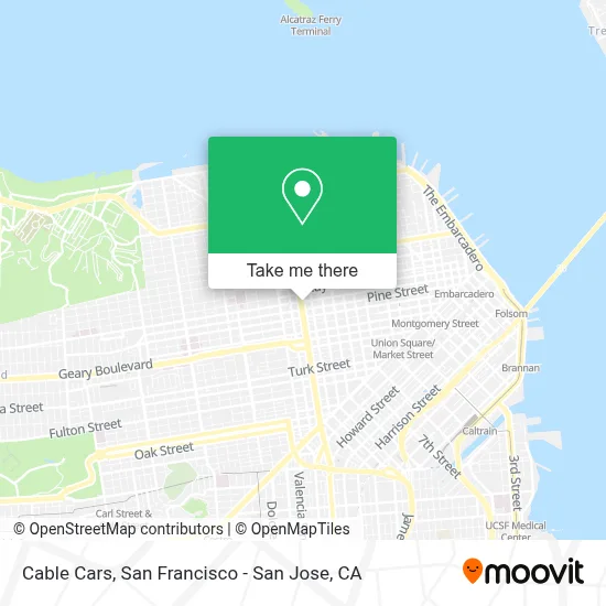 Cable Cars map