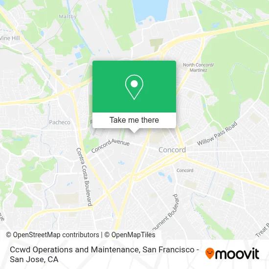 Ccwd Operations and Maintenance map