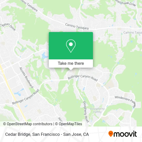 Cedar Bridge map