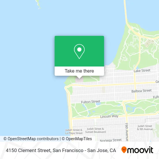 Mapa de 4150 Clement Street