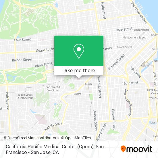 California Pacific Medical Center (Cpmc) map