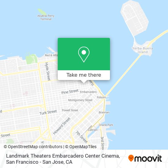 Landmark Theaters Embarcadero Center Cinema map
