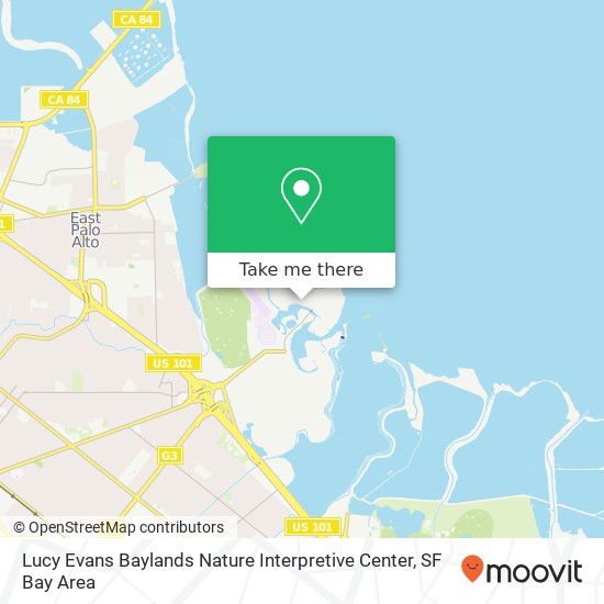 Mapa de Lucy Evans Baylands Nature Interpretive Center
