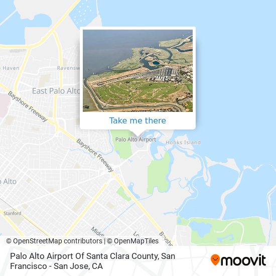 Palo Alto Airport Of Santa Clara County map