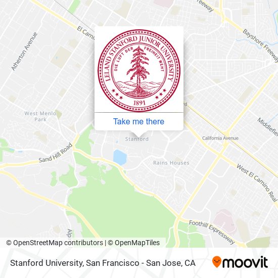 Stanford University map