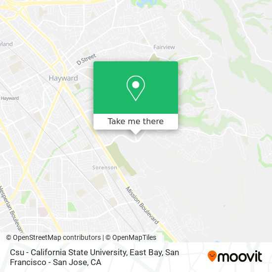 Csu - California State University, East Bay map