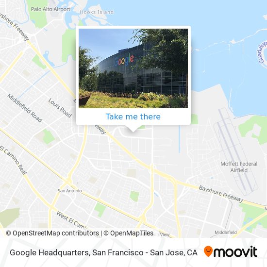 Mapa de Google Headquarters