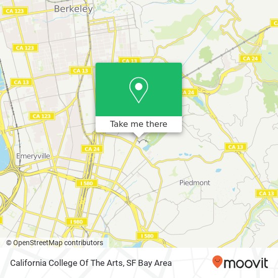 California College Of The Arts map