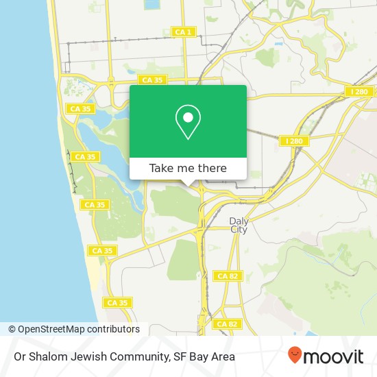 Mapa de Or Shalom Jewish Community