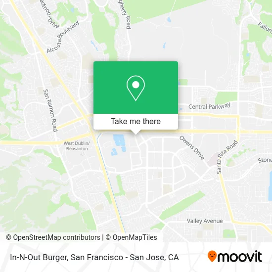 In-N-Out Burger map