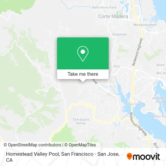 Homestead Valley Pool map