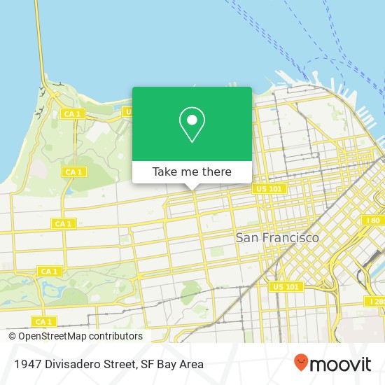 1947 Divisadero Street map