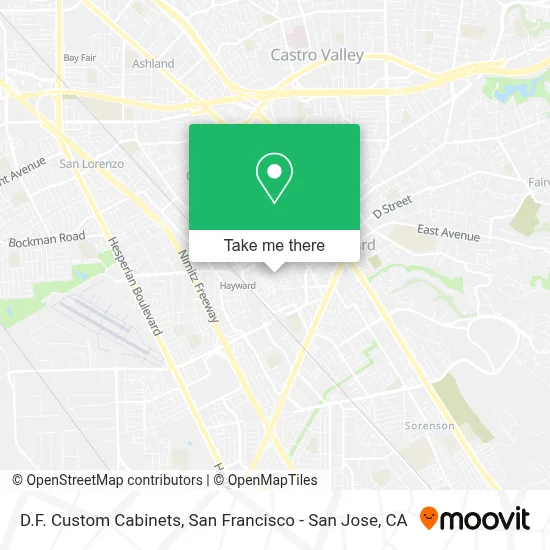 D.F. Custom Cabinets map