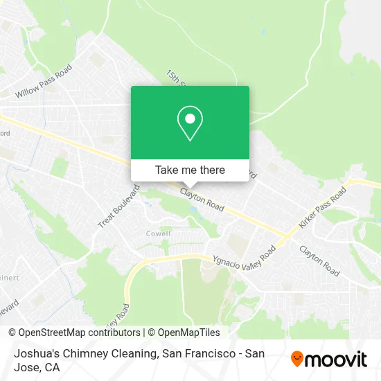 Joshua's Chimney Cleaning map