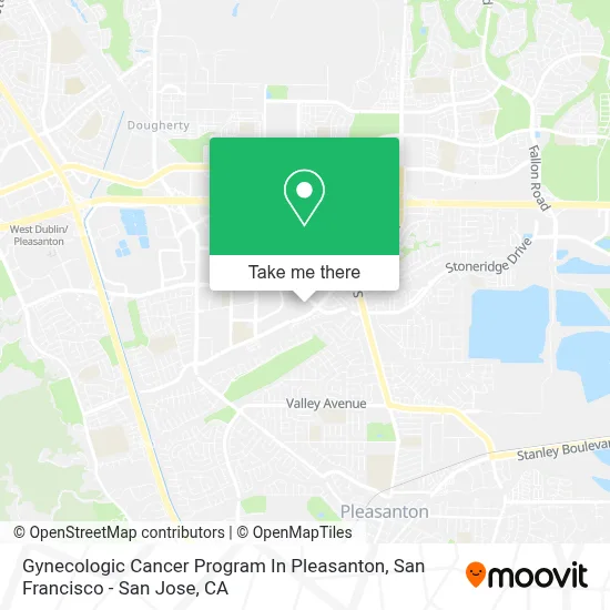 Gynecologic Cancer Program In Pleasanton map
