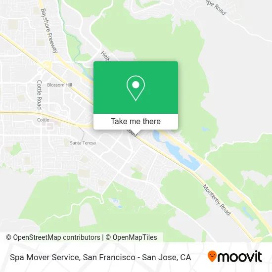 Spa Mover Service map
