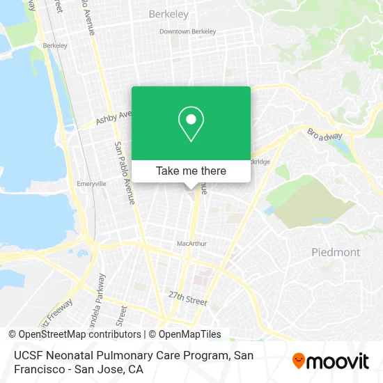 UCSF Neonatal Pulmonary Care Program map