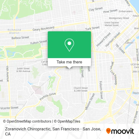 Zoranovich Chiropractic map