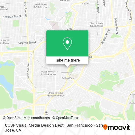 CCSF Visual Media Design Dept. map