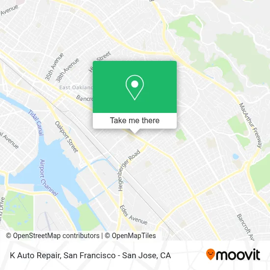 K Auto Repair map