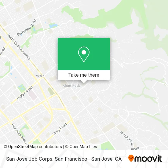 San Jose Job Corps map
