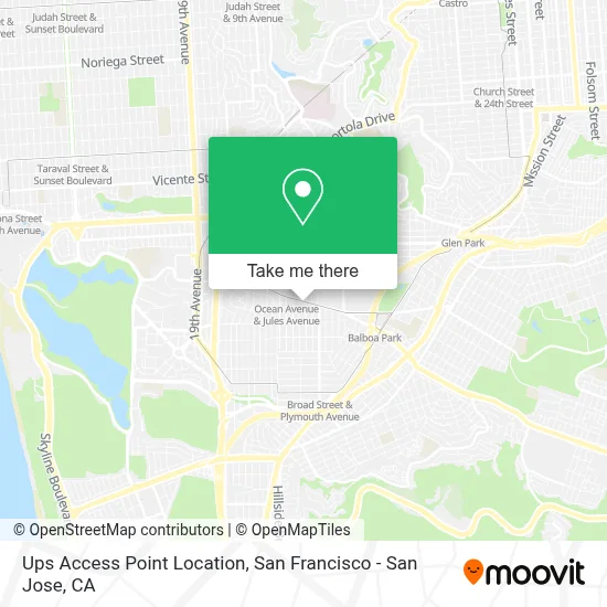 Ups Access Point Location map