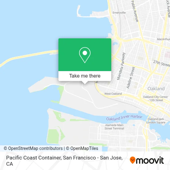 Pacific Coast Container map