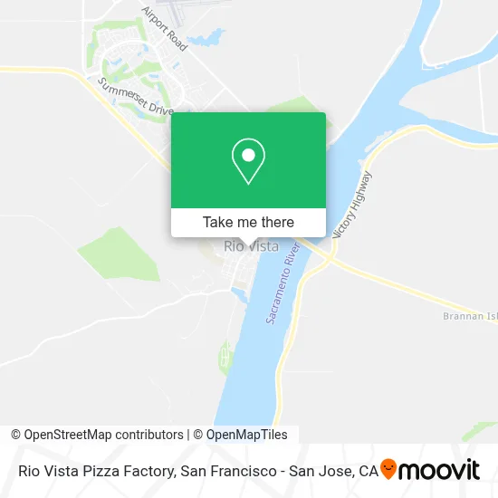 Rio Vista Pizza Factory map