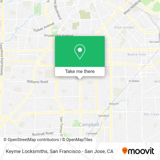 Keyme Locksmiths map
