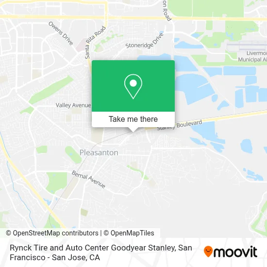 Rynck Tire and Auto Center Goodyear Stanley map