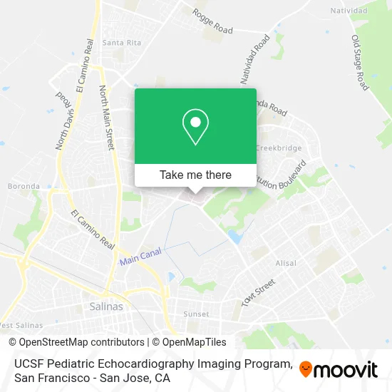 UCSF Pediatric Echocardiography Imaging Program map