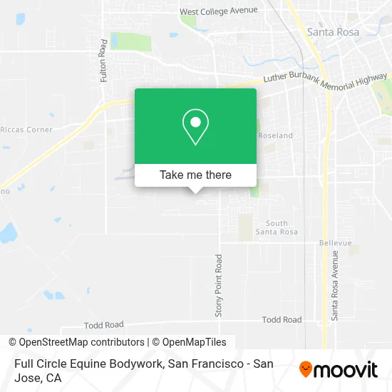 Full Circle Equine Bodywork map