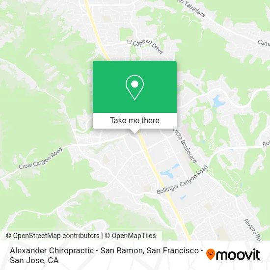 Alexander Chiropractic - San Ramon map