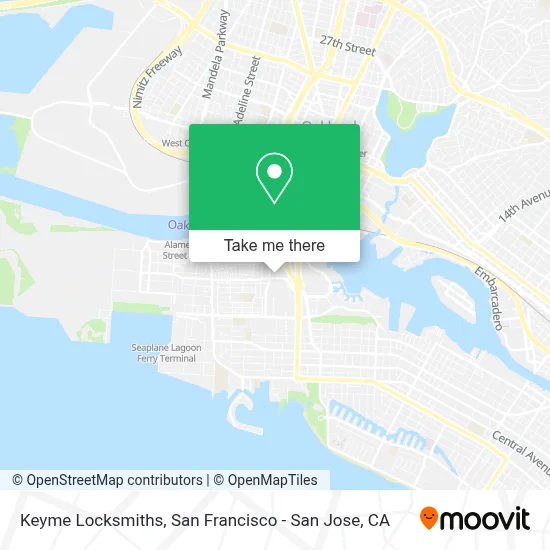 Keyme Locksmiths map