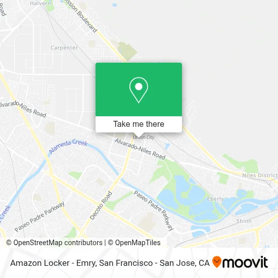 Amazon Locker - Emry map