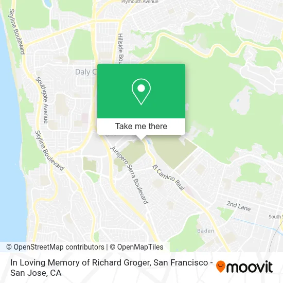 In Loving Memory of Richard Groger map