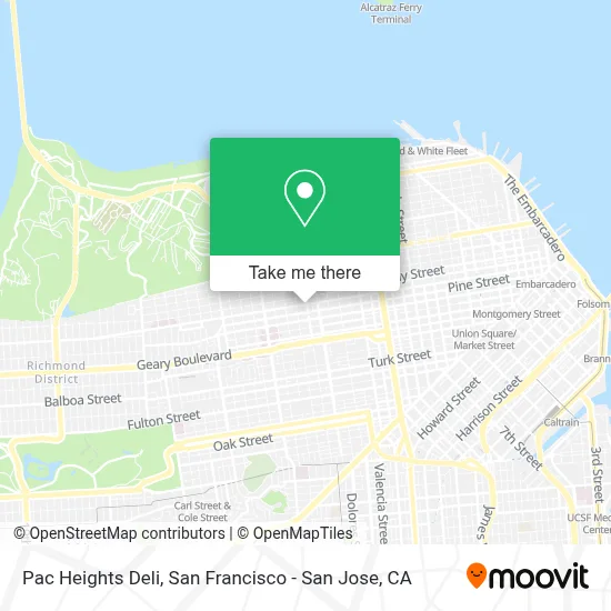 Pac Heights Deli map